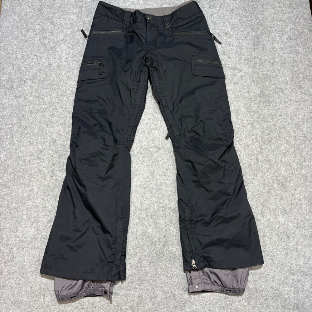 Burton Dryride Snowboard Pants Womens Small Black Cargo Ski Snow Pants 0430